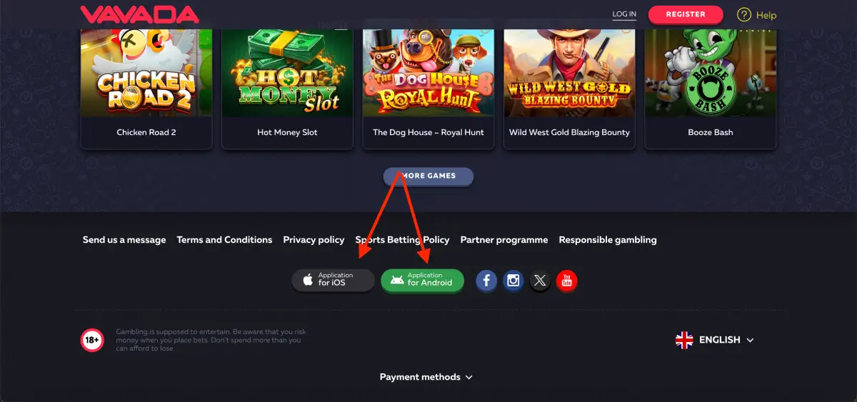 Uživatelské rozhraní hry Chicken Road na mobilu