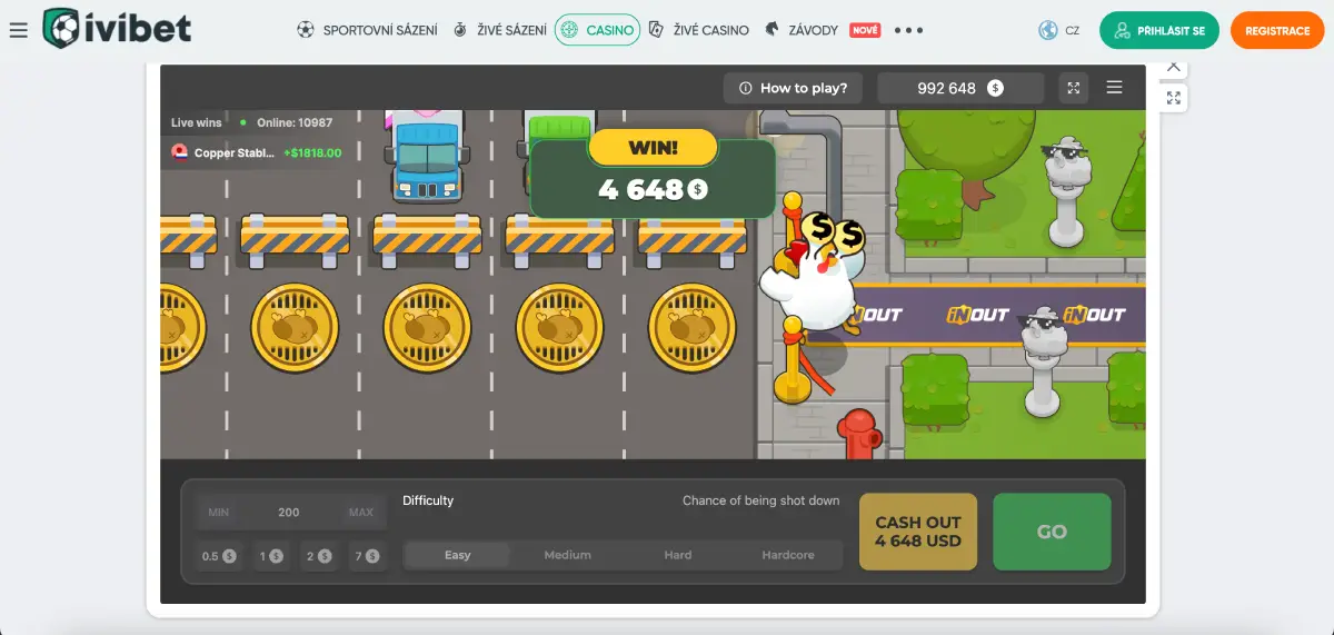 Výhra v Chicken Road 2 při vysokém násobiči